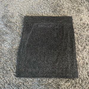 Silver Metallic Mini Skirt